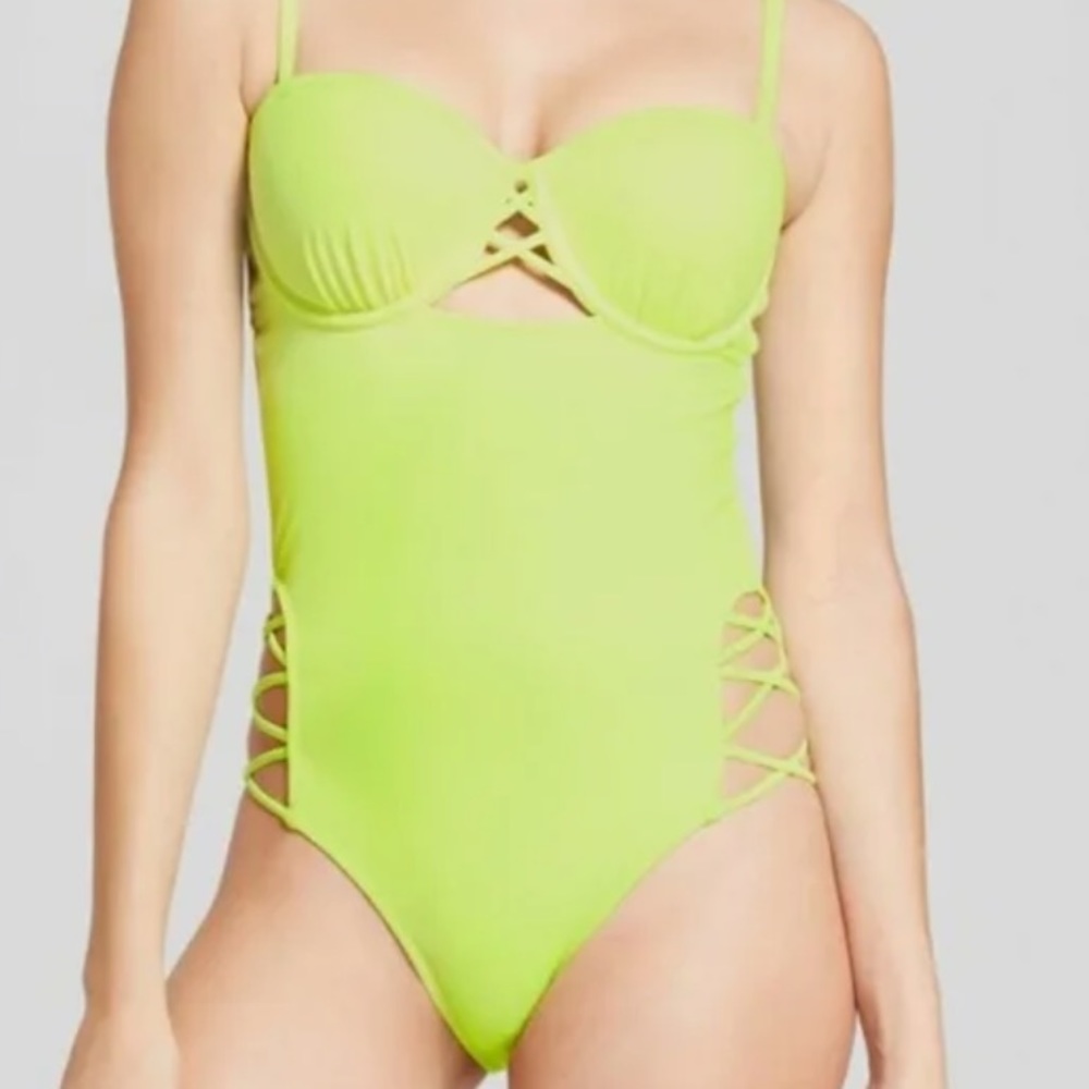 Shade & Shore neon monokini